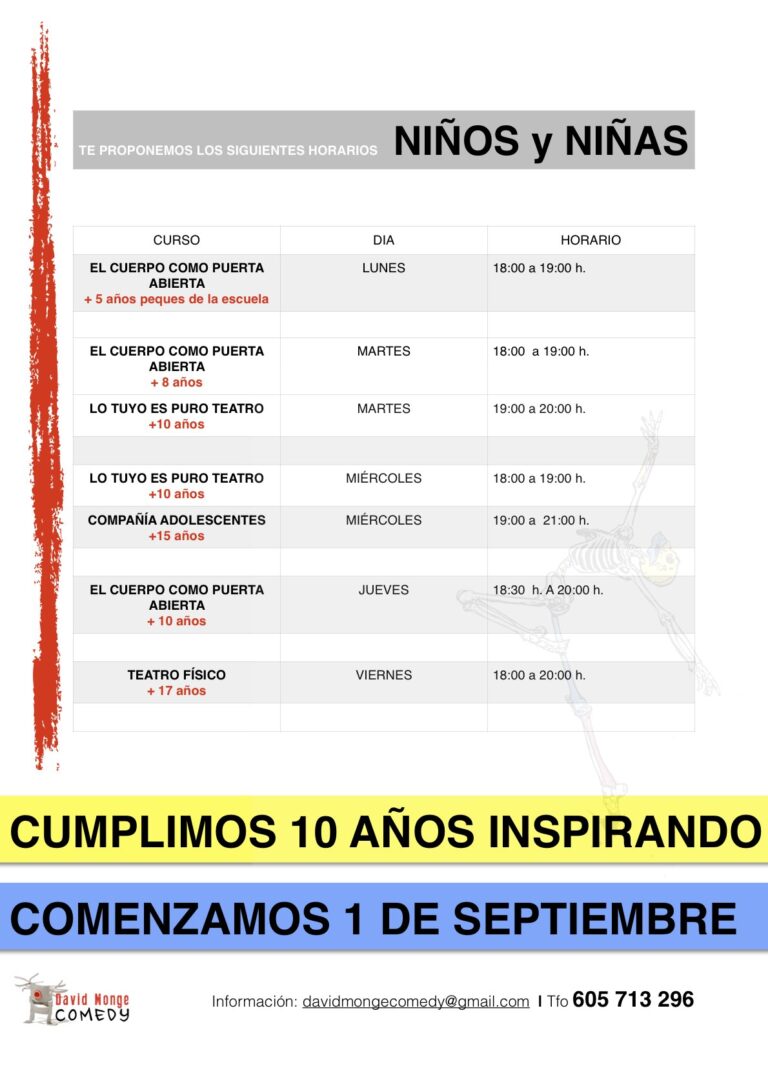 Curso niños y niñas